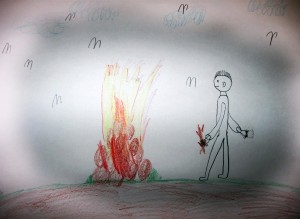 Kinderbild aus einem Feuerworkshop (Foto: Feuerpädagogik e.V.) 